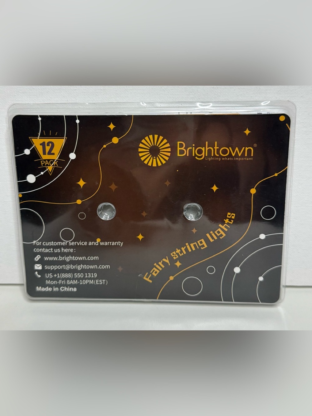 Brightown Fairy String Lights – Black and Gold Backing